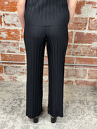 Dex Pull On Pleated Pants in Black-220 Pants-Little Bird Boutique