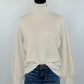 Apricot High Neck Cable Batwing Sweater in Stone-131 - Sweaters F/W (June - Nov)-Little Bird Boutique