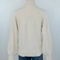 Apricot High Neck Cable Batwing Sweater in Stone-131 - Sweaters F/W (June - Nov)-Little Bird Boutique