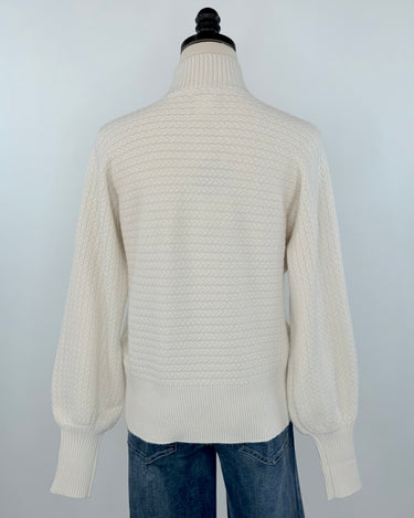 Apricot High Neck Cable Batwing Sweater in Stone-131 - Sweaters F/W (June - Nov)-Little Bird Boutique
