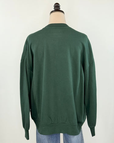 Z Supply Merry and Bright Sunday Sweatshirt in Garland Green-133 - Sweaters (Holiday)-Little Bird Boutique