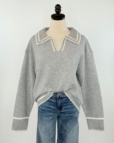 Aspen Chill Sweater in Grey-131 - Sweaters F/W (June - Nov)-Little Bird Boutique