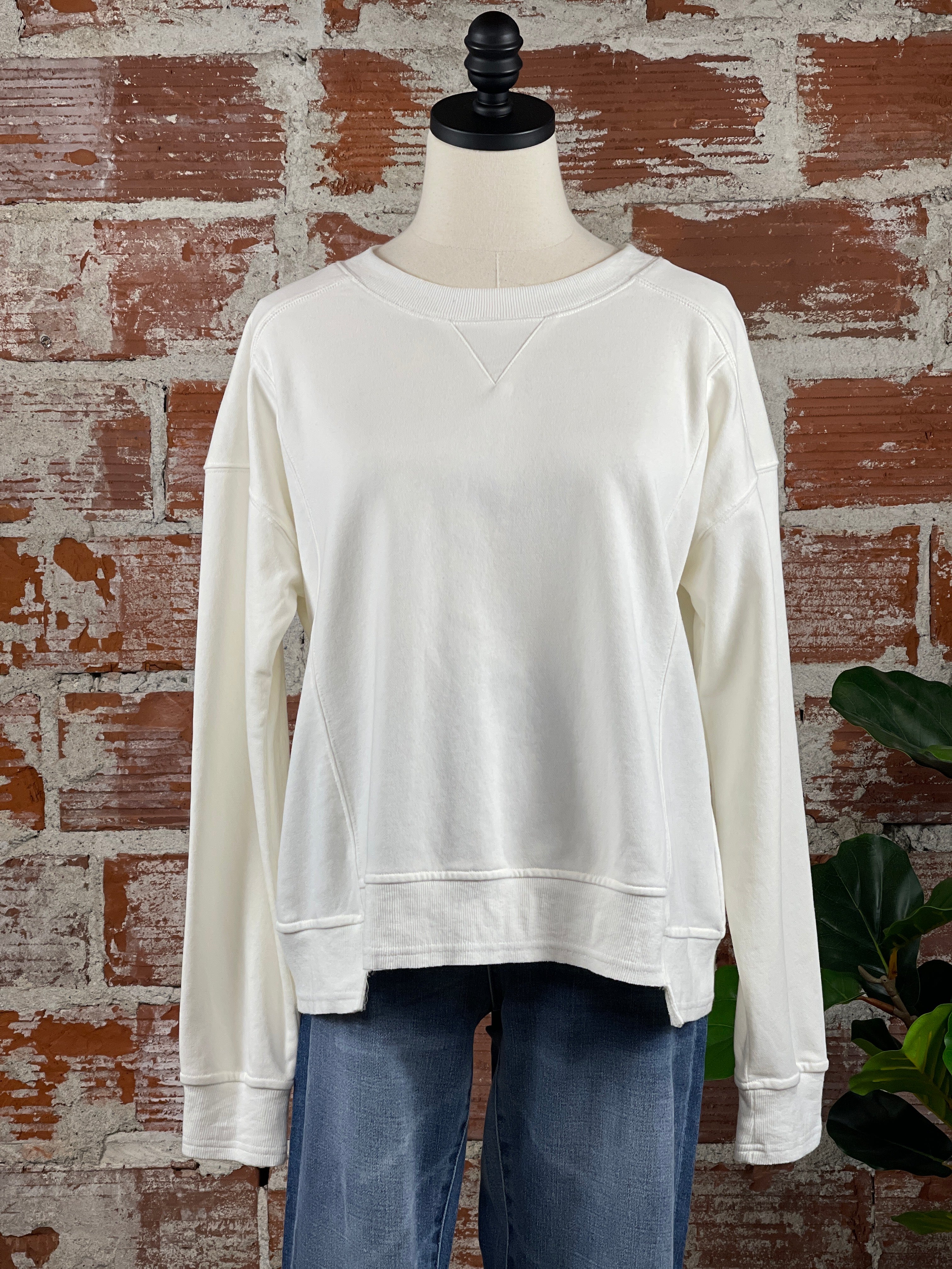 Jules Sweatshirt in Off White-142 Sweatshirts & Hoodies-Little Bird Boutique