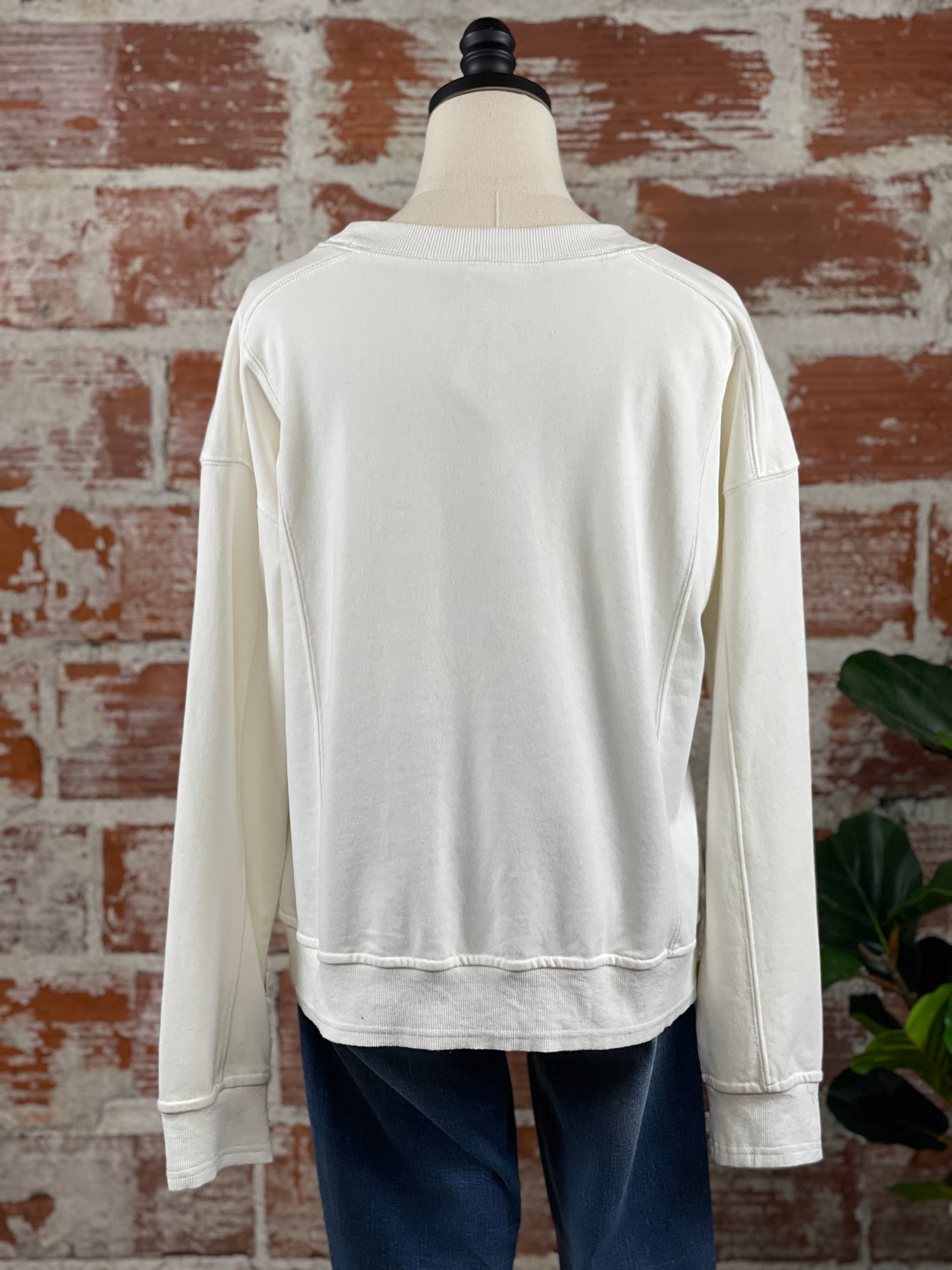 Jules Sweatshirt in Off White-142 Sweatshirts & Hoodies-Little Bird Boutique