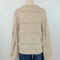 Dex Sequin Stripe Sweater in Light Oat-133 - Sweaters (Holiday)-Little Bird Boutique