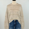 Dex Sequin Stripe Sweater in Light Oat-133 - Sweaters (Holiday)-Little Bird Boutique