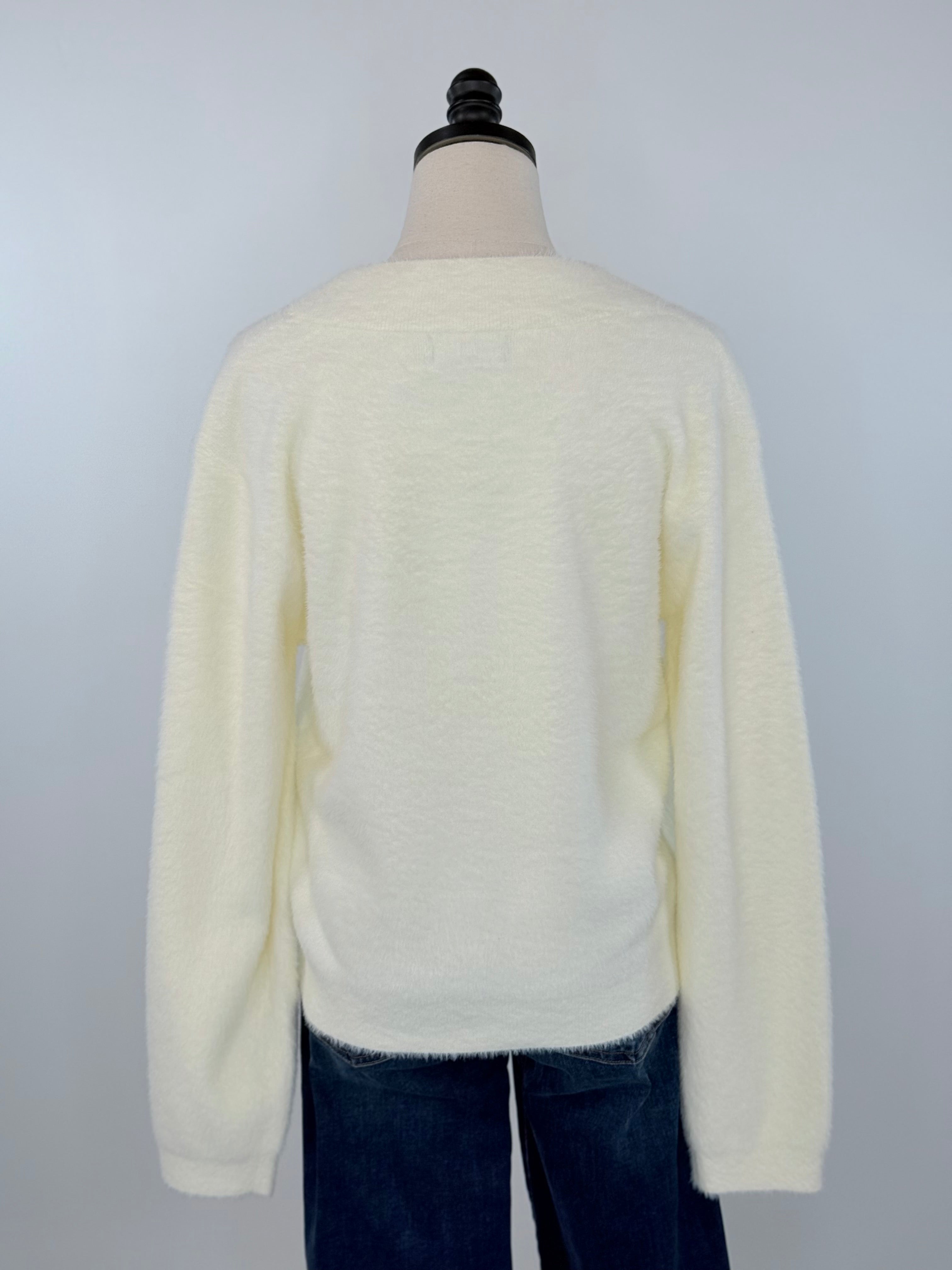 Kut from the Kloth Revel Sweater in Ivory-133 - Sweaters (Holiday)-Little Bird Boutique