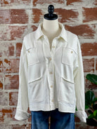 Libby Jacket in Off White-142 Sweatshirts & Hoodies-Little Bird Boutique