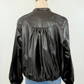 Rebel Glow Faux Leather Bomber Jacket in Black-141 Outerwear Coats & Jackets-Little Bird Boutique
