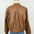 Rebel Glow Faux Leather Bomber Jacket in Brown-141 Outerwear Coats & Jackets-Little Bird Boutique