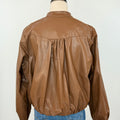 Rebel Glow Faux Leather Bomber Jacket in Brown-141 Outerwear Coats & Jackets-Little Bird Boutique