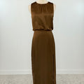 Charlie Luxe Midi Dress in Brown-152 Dresses - Long-Little Bird Boutique