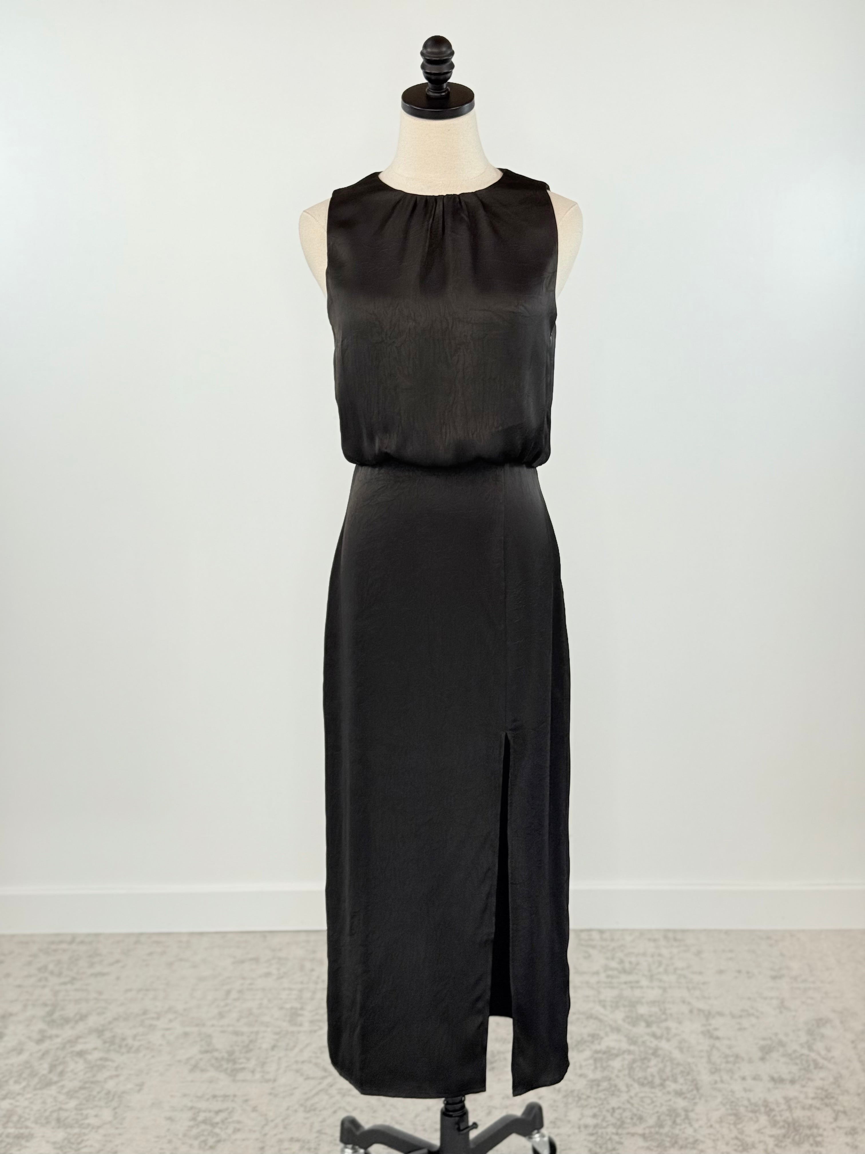 Charlie Luxe Midi Dress in Black-152 Dresses - Long-Little Bird Boutique