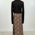 Silky Skirt in Leopard Satin-231 Skirts-Little Bird Boutique