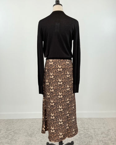 Silky Skirt in Leopard Satin-231 Skirts-Little Bird Boutique