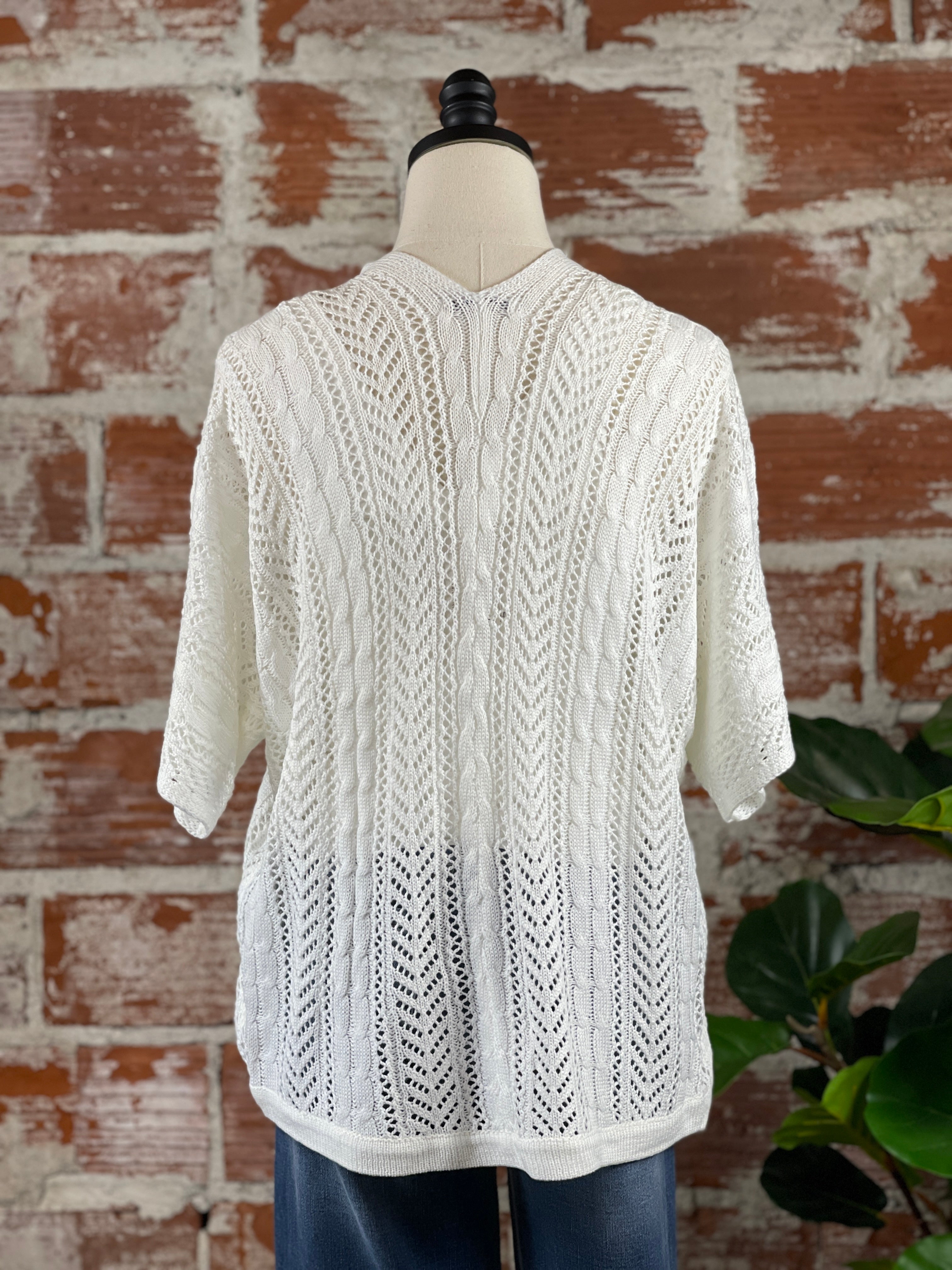 Lucy Cardigan in Off White-132 - Sweaters S/S (Jan - June)-Little Bird Boutique