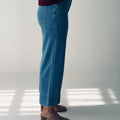 OAT NYC Front Mid Seam Baby Wide Jeans in Odell Wash-210 Denim-Little Bird Boutique