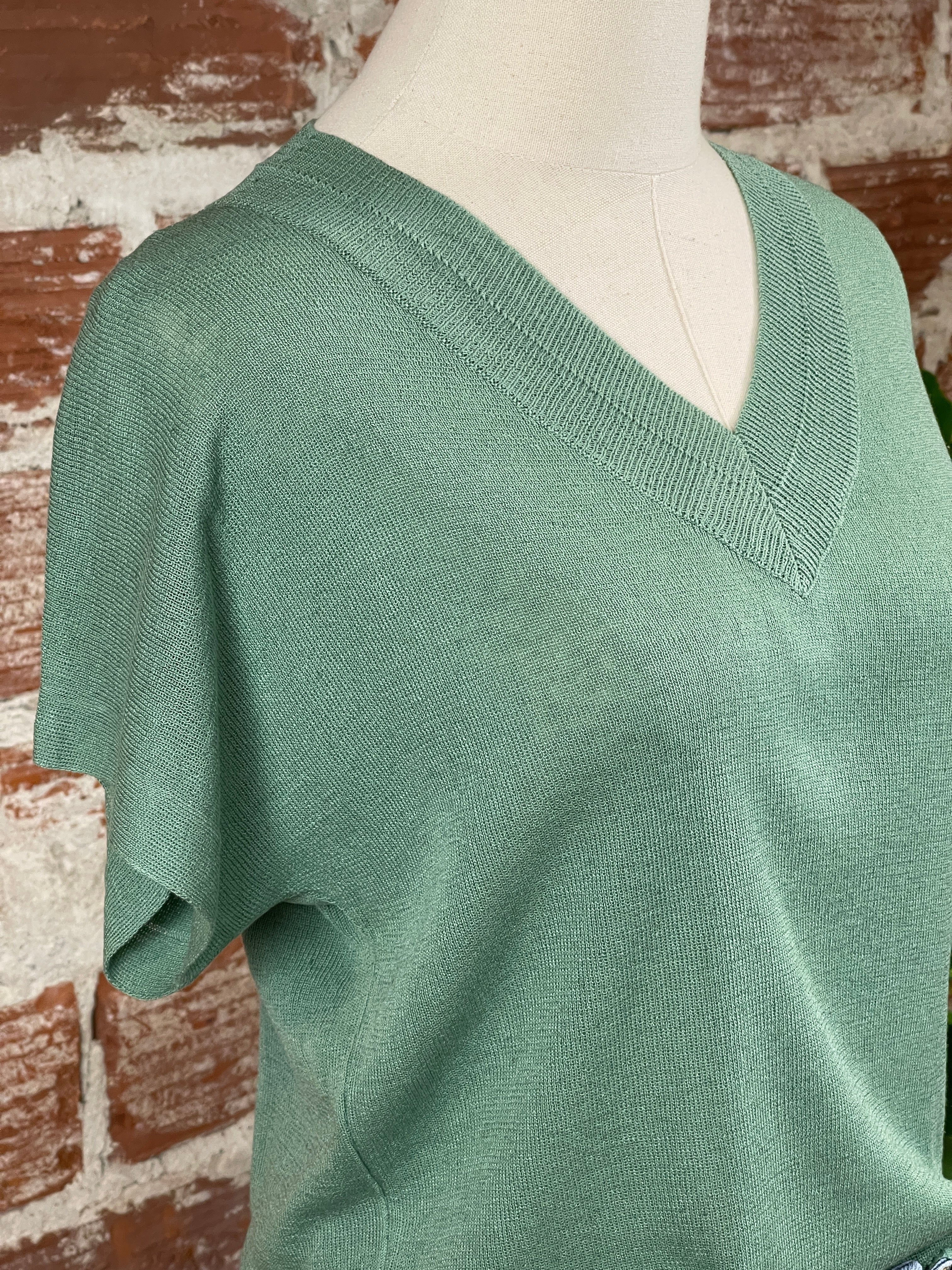 Stella Sweater in Green-132 - Sweaters S/S (Jan - June)-Little Bird Boutique