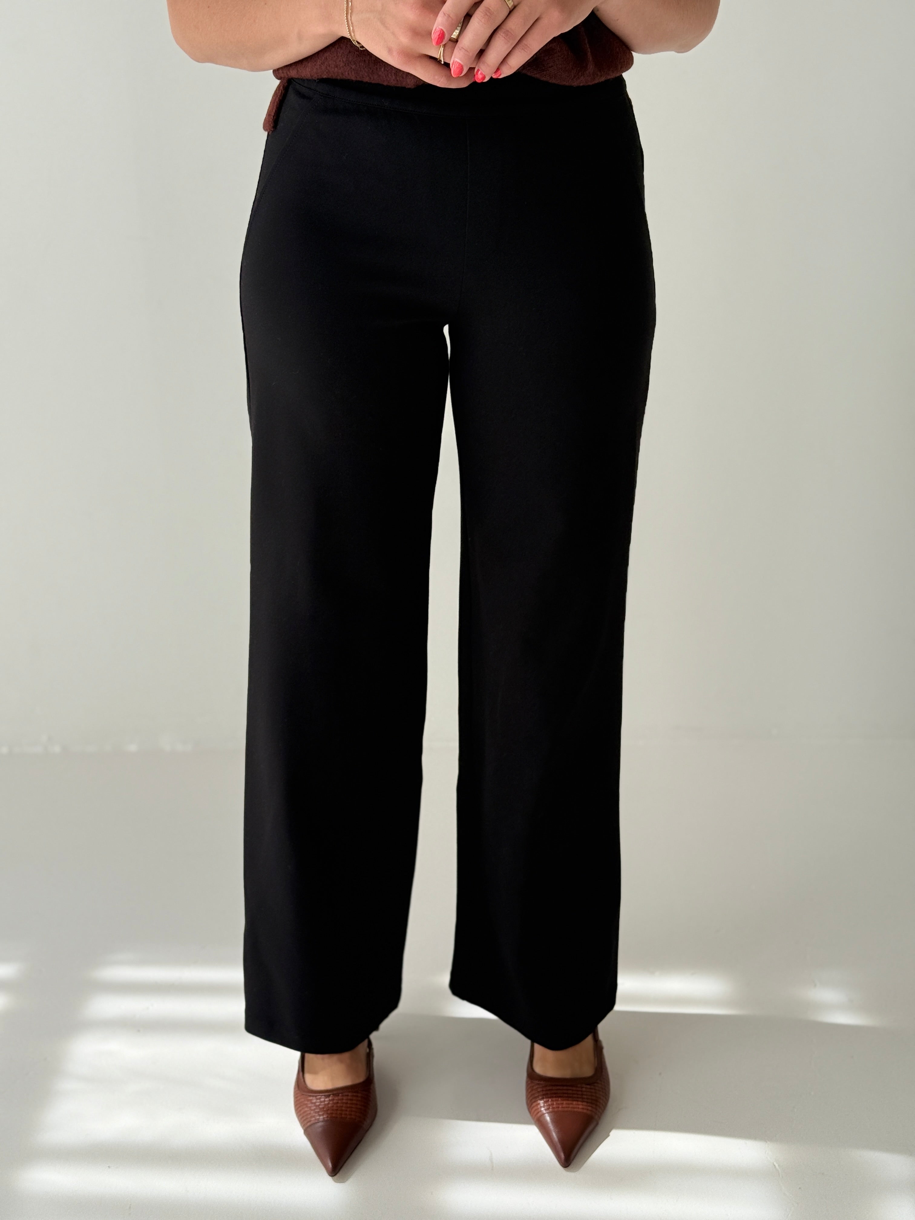 Sanctuary Runway Ponte Trouser in Black-220 Pants-Little Bird Boutique