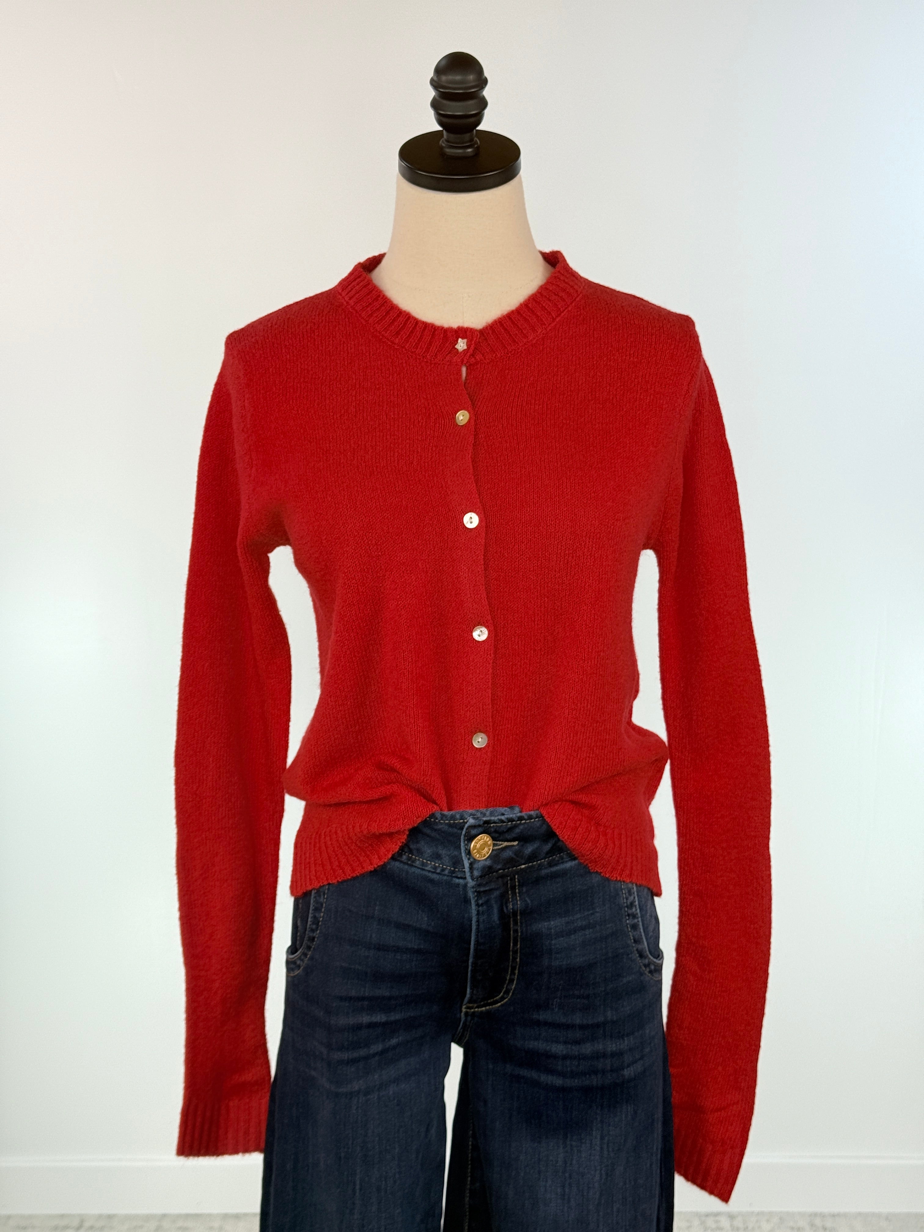 The Ruby Lane Cardigan in Red-131 - Sweaters F/W (June - Nov)-Little Bird Boutique
