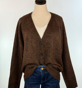 Sunday Stroll Cardigan in Chocolate-131 - Sweaters F/W (June - Nov)-Little Bird Boutique