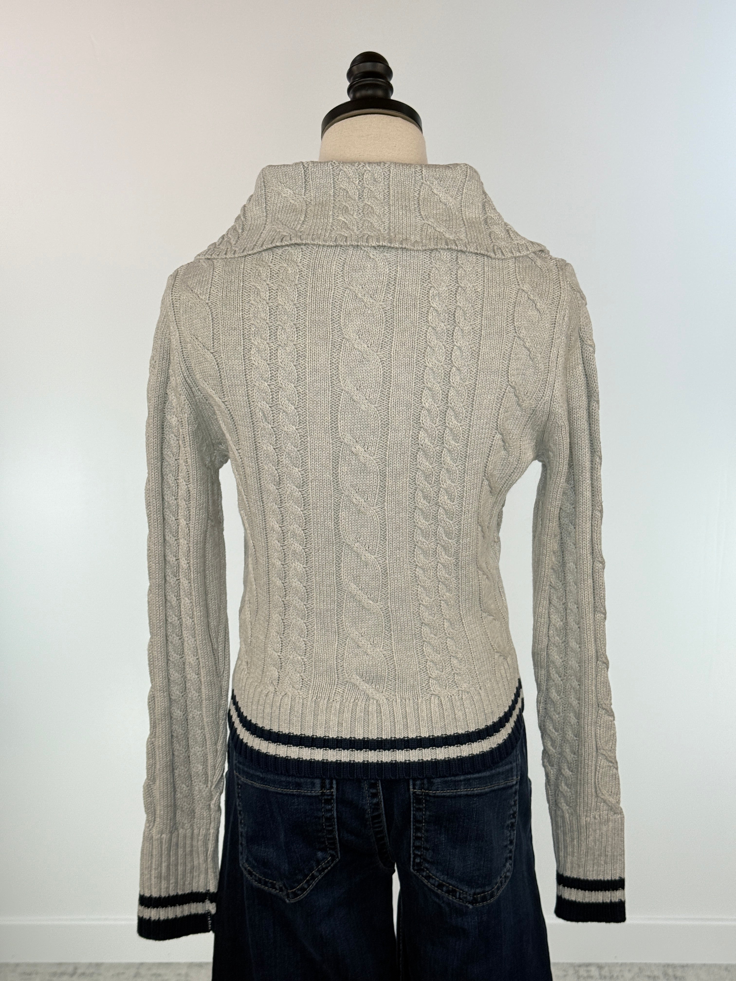 Nantucket Knit Polo in Gray-131 - Sweaters F/W (June - Nov)-Little Bird Boutique