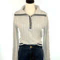 Nantucket Knit Polo in Gray-131 - Sweaters F/W (June - Nov)-Little Bird Boutique