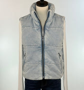 Cloudwalk Puffer Vest in Denim-141 Outerwear Coats & Jackets-Little Bird Boutique