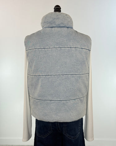 Cloudwalk Puffer Vest in Denim-141 Outerwear Coats & Jackets-Little Bird Boutique
