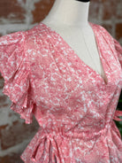 Elan Sally Top in Pink Santa Fe-112 - Woven Top S/S (Jan - June)-Little Bird Boutique