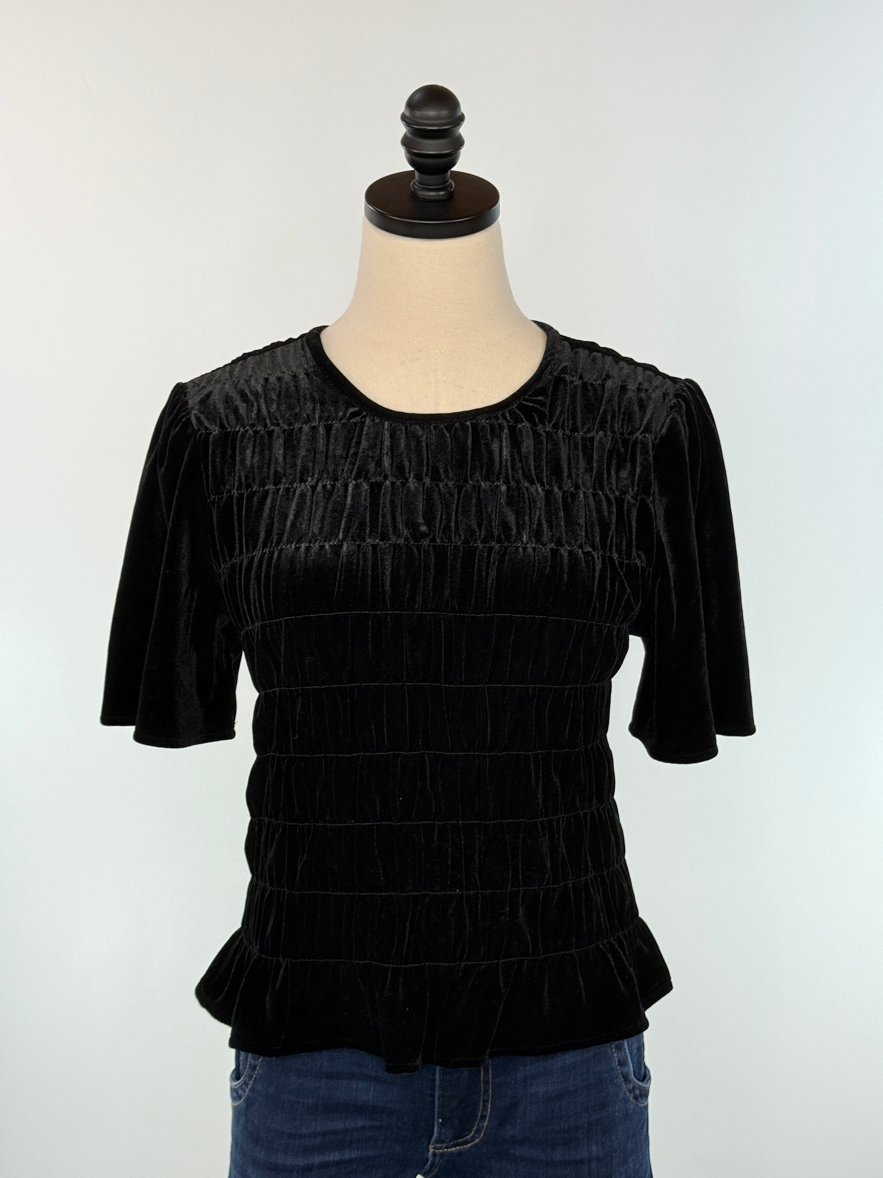 Sanctuary We Belong Together Velvet Top in Black-123 - Jersey Tops (Holiday)-Little Bird Boutique