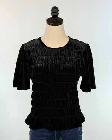 Sanctuary We Belong Together Velvet Top in Black-123 - Jersey Tops (Holiday)-Little Bird Boutique