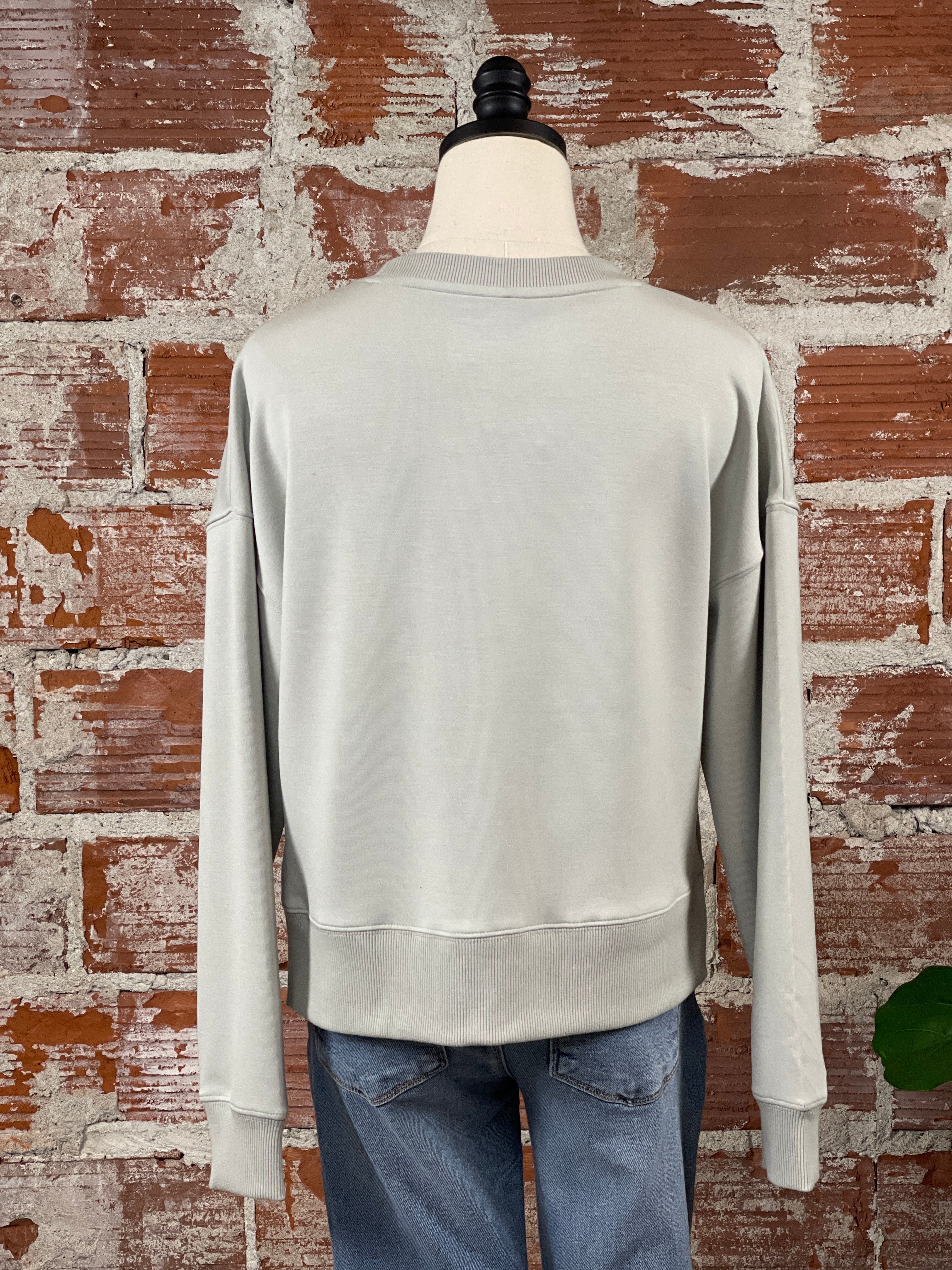 Thread & Supply Christina Top in Silver Smoke-142 Sweatshirts & Hoodies-Little Bird Boutique