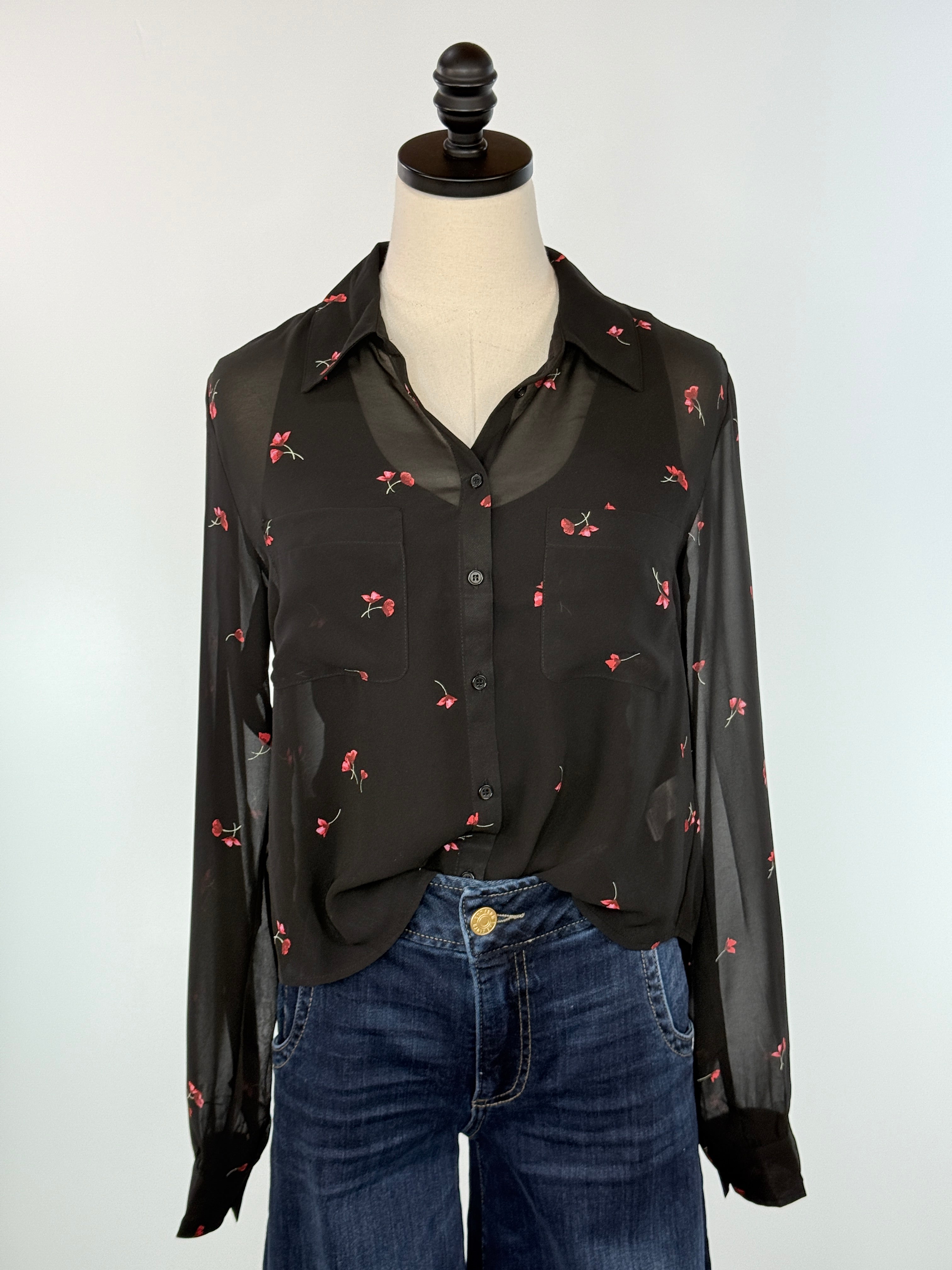 Z Supply Vivienne Rio Floral Top in Black-111 - Woven Top F/W (June- Nov)-Little Bird Boutique
