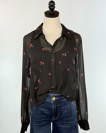 Z Supply Vivienne Rio Floral Top in Black-111 - Woven Top F/W (June- Nov)-Little Bird Boutique