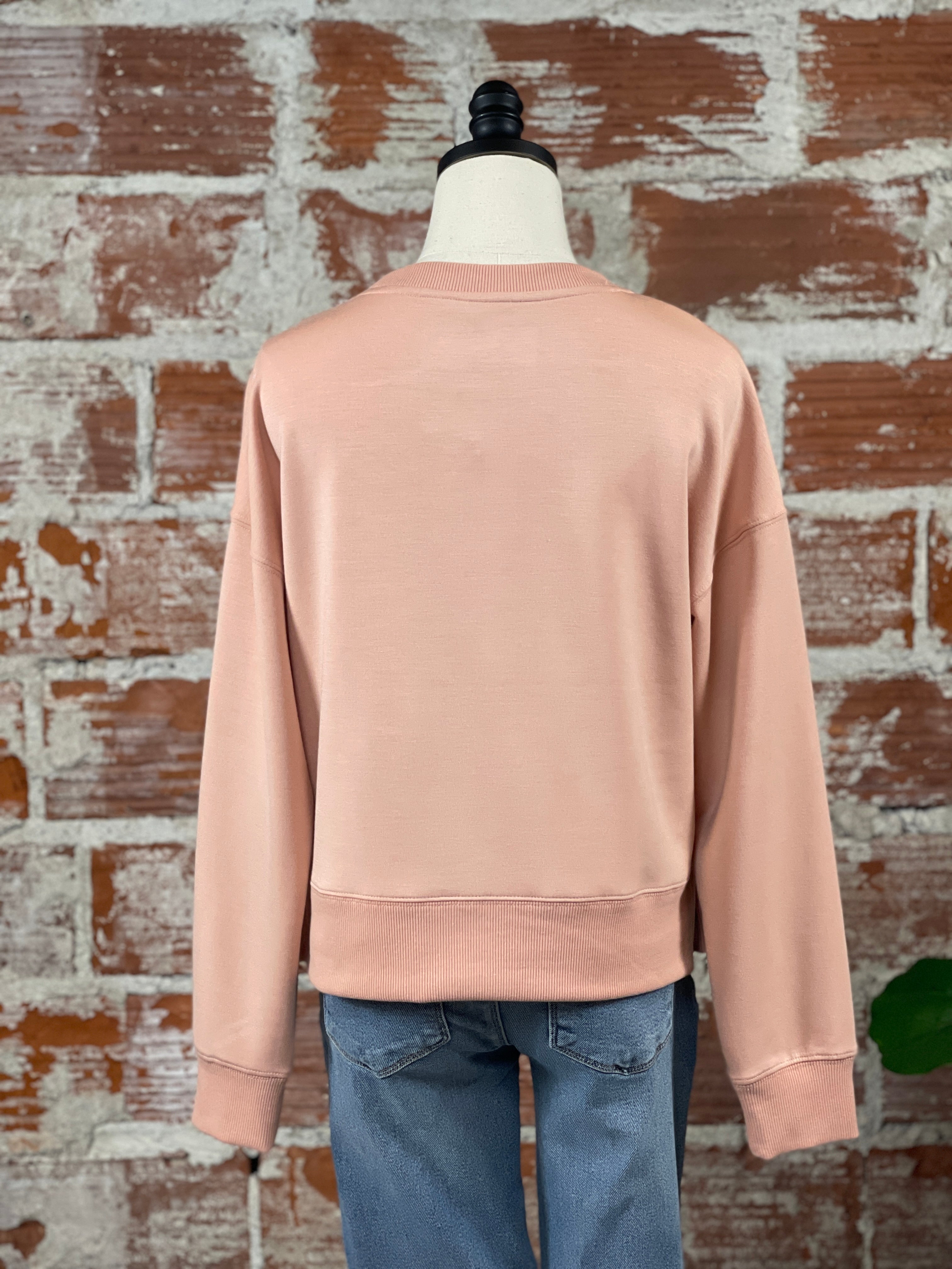 Thread & Supply Christina Top in Dusty Peach-142 Sweatshirts & Hoodies-Little Bird Boutique