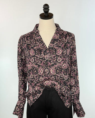 Jak and Rae Jacobean Floral Top-111 - Woven Top F/W (June- Nov)-Little Bird Boutique