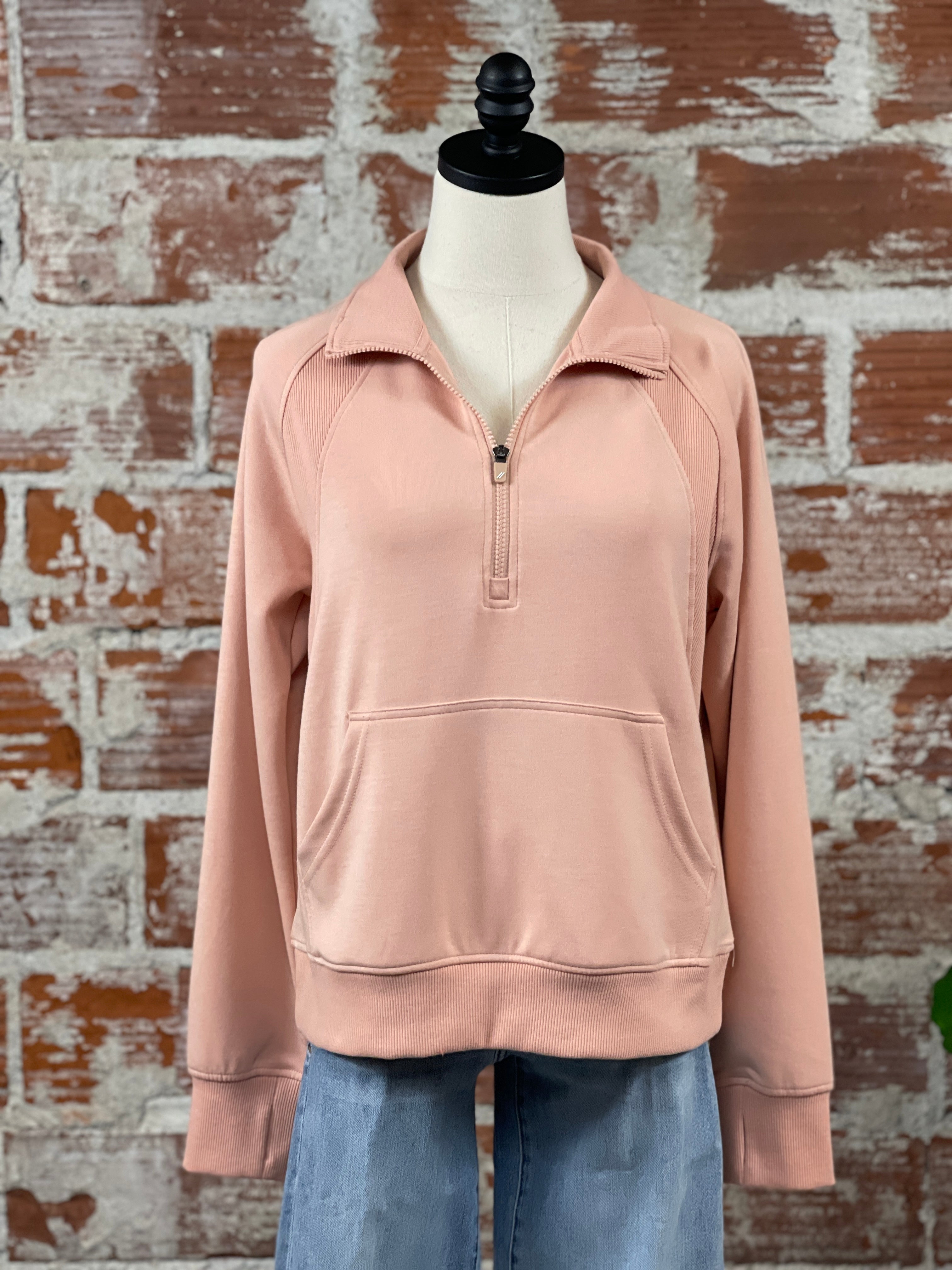 Thread & Supply Angie Jacket in Dusty Peach-142 Sweatshirts & Hoodies-Little Bird Boutique