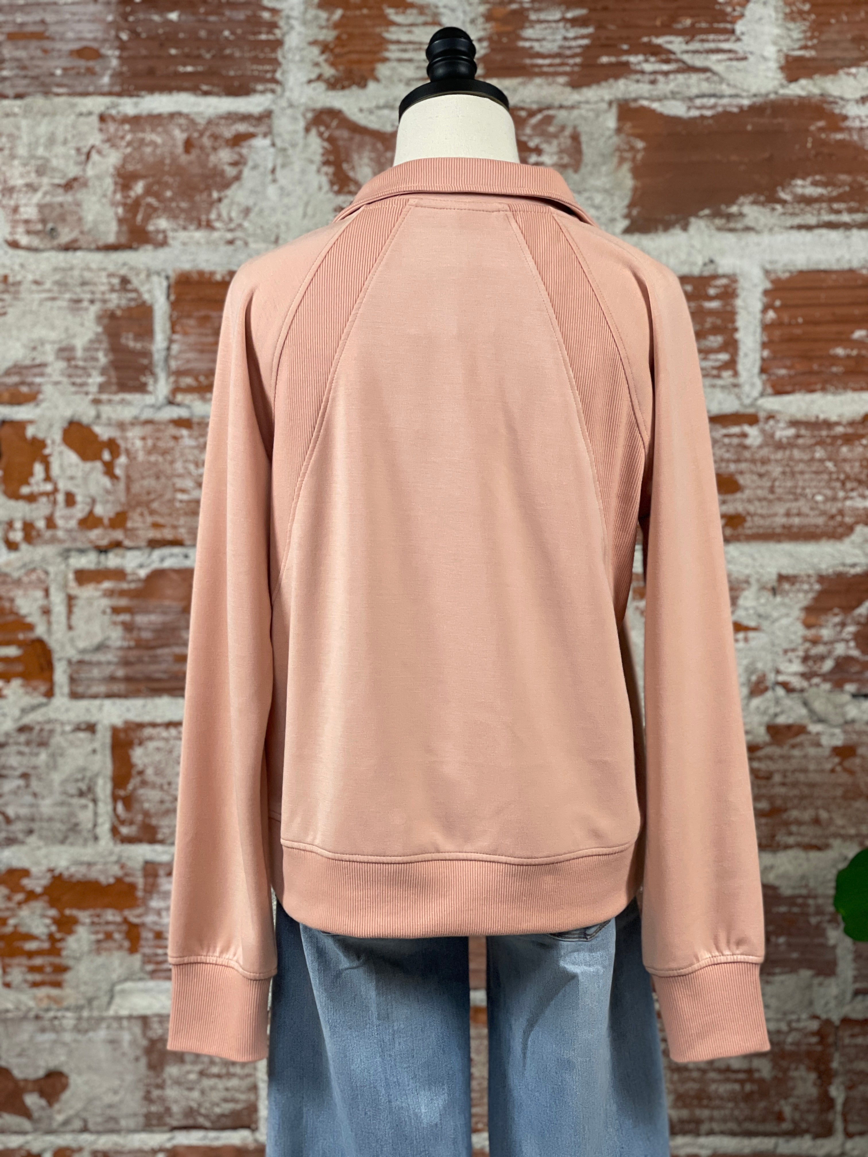 Thread & Supply Angie Jacket in Dusty Peach-142 Sweatshirts & Hoodies-Little Bird Boutique