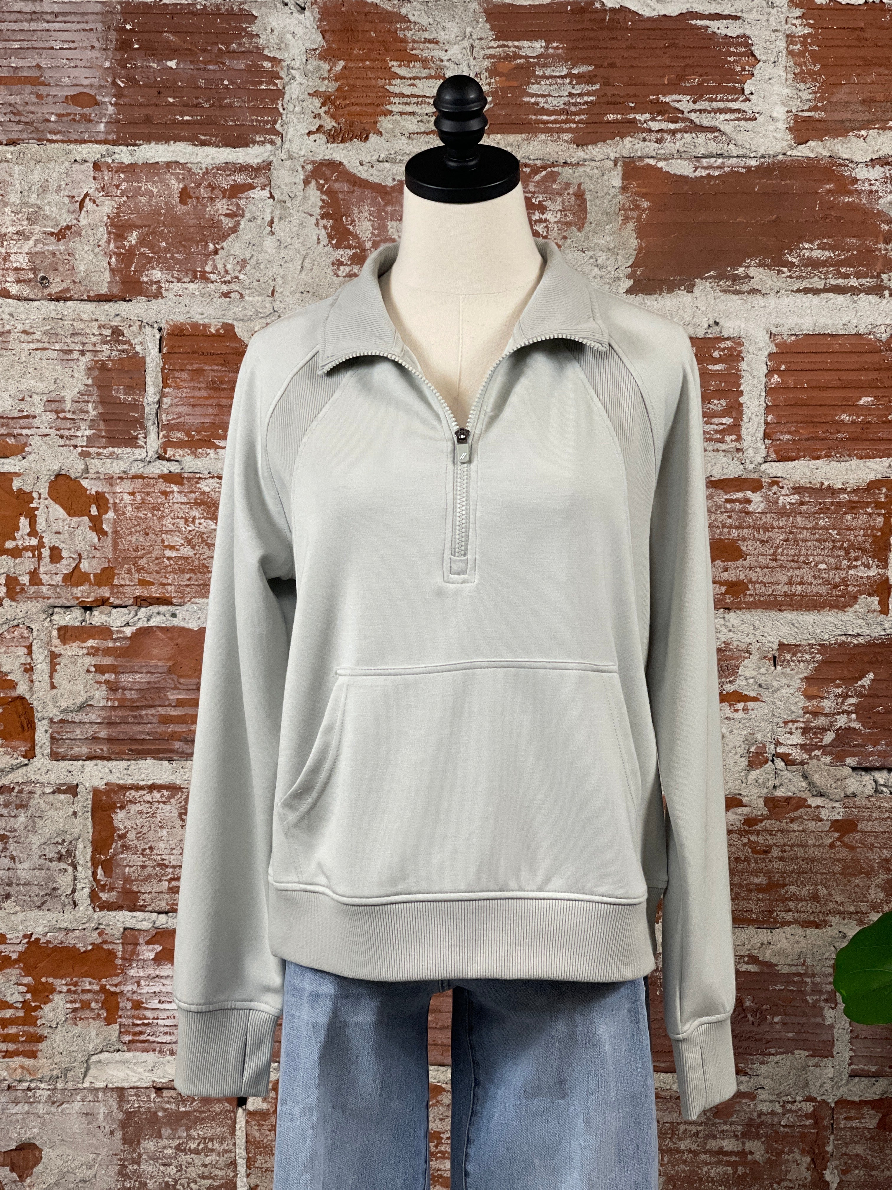Thread & Supply Angie Jacket in Silver Smoke-142 Sweatshirts & Hoodies-Little Bird Boutique
