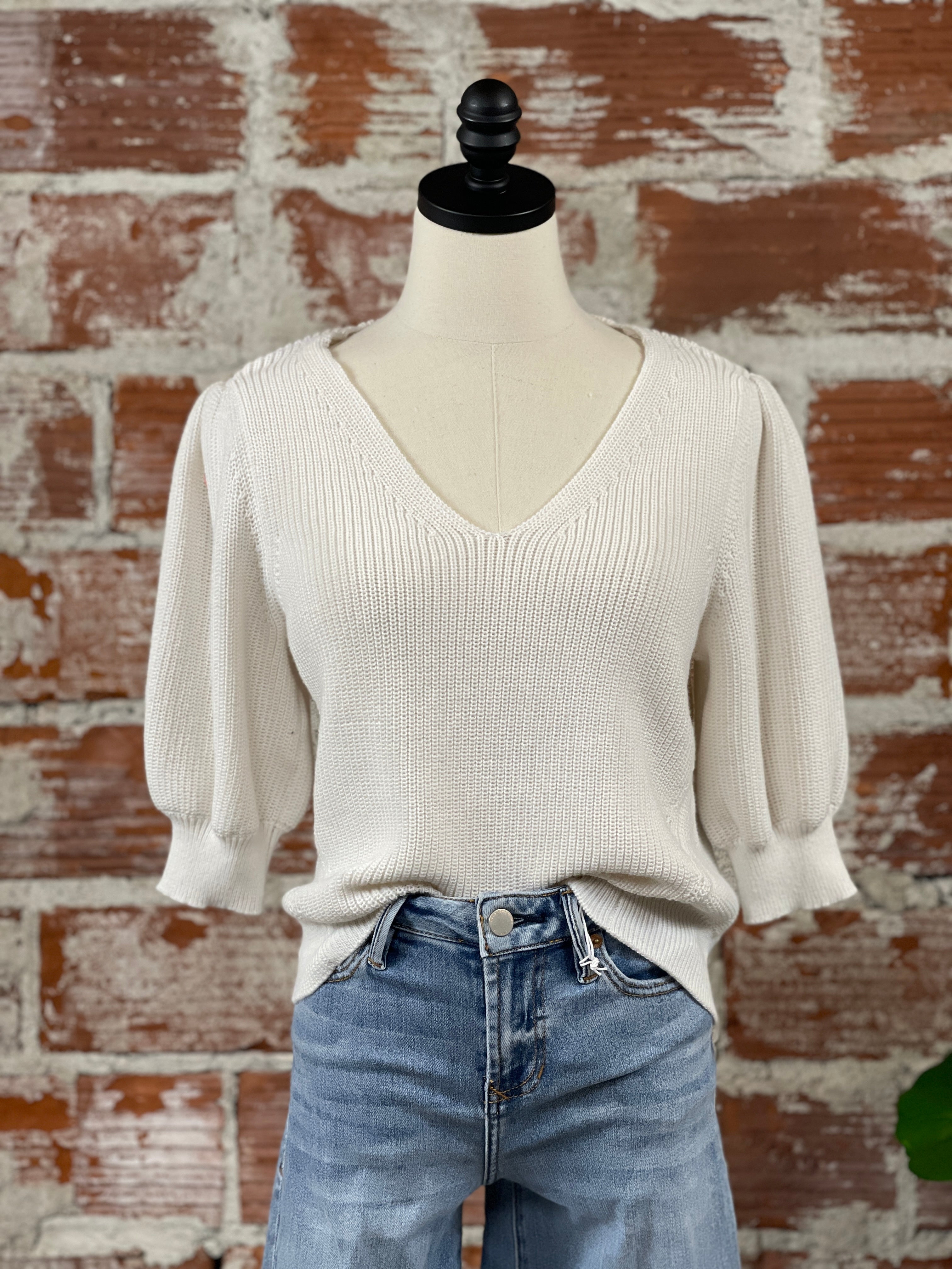 Gentle Fawn Phoebe Sweater in White-132 - Sweaters S/S (Dec - May)-Little Bird Boutique