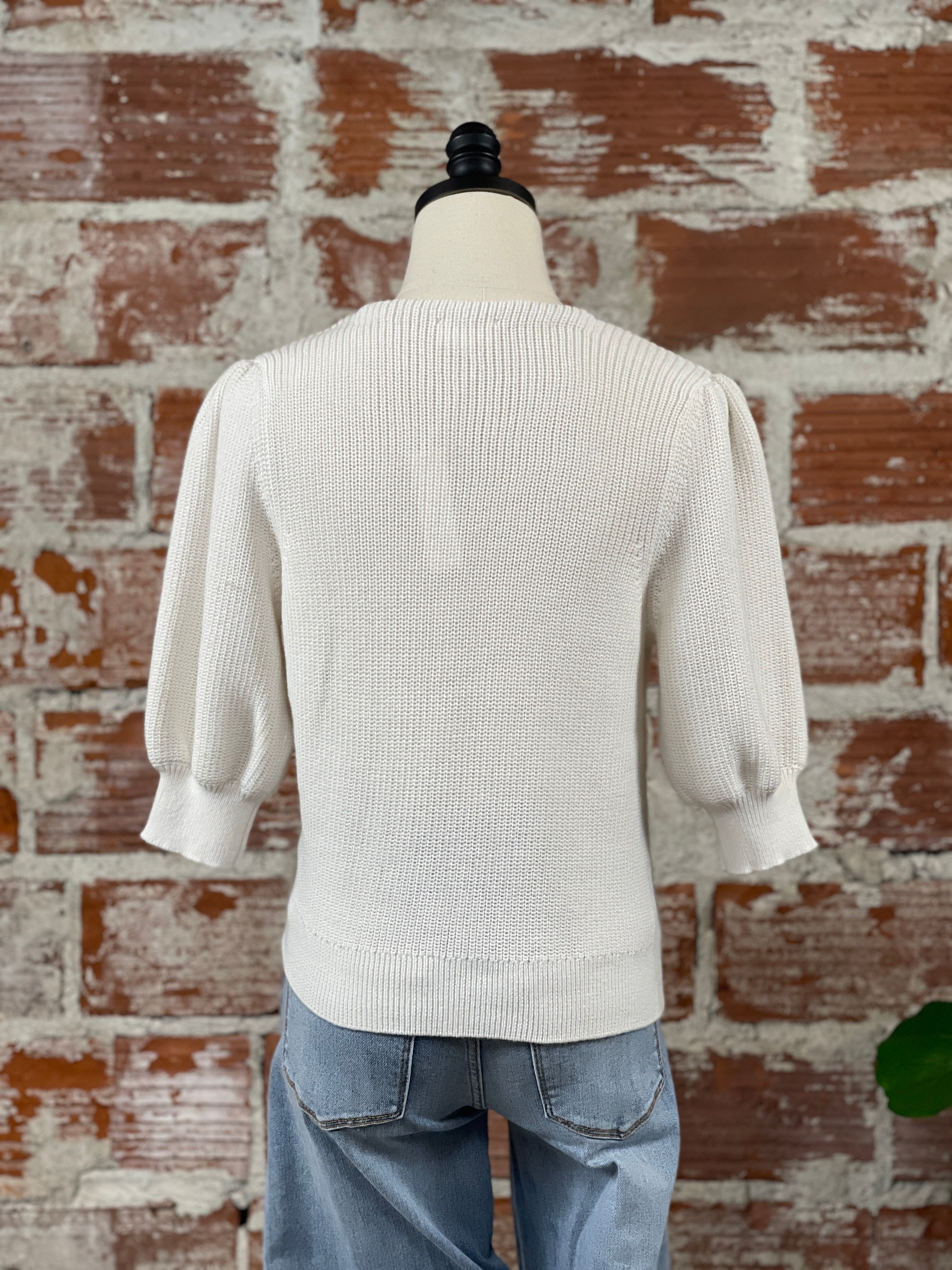 Gentle Fawn Phoebe Sweater in White-132 - Sweaters S/S (Jan - June)-Little Bird Boutique