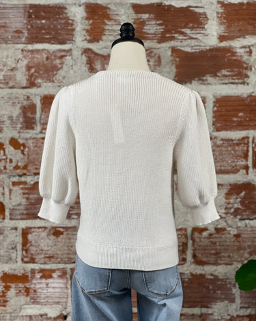 Gentle Fawn Phoebe Sweater in White-132 - Sweaters S/S (Dec - May)-Little Bird Boutique