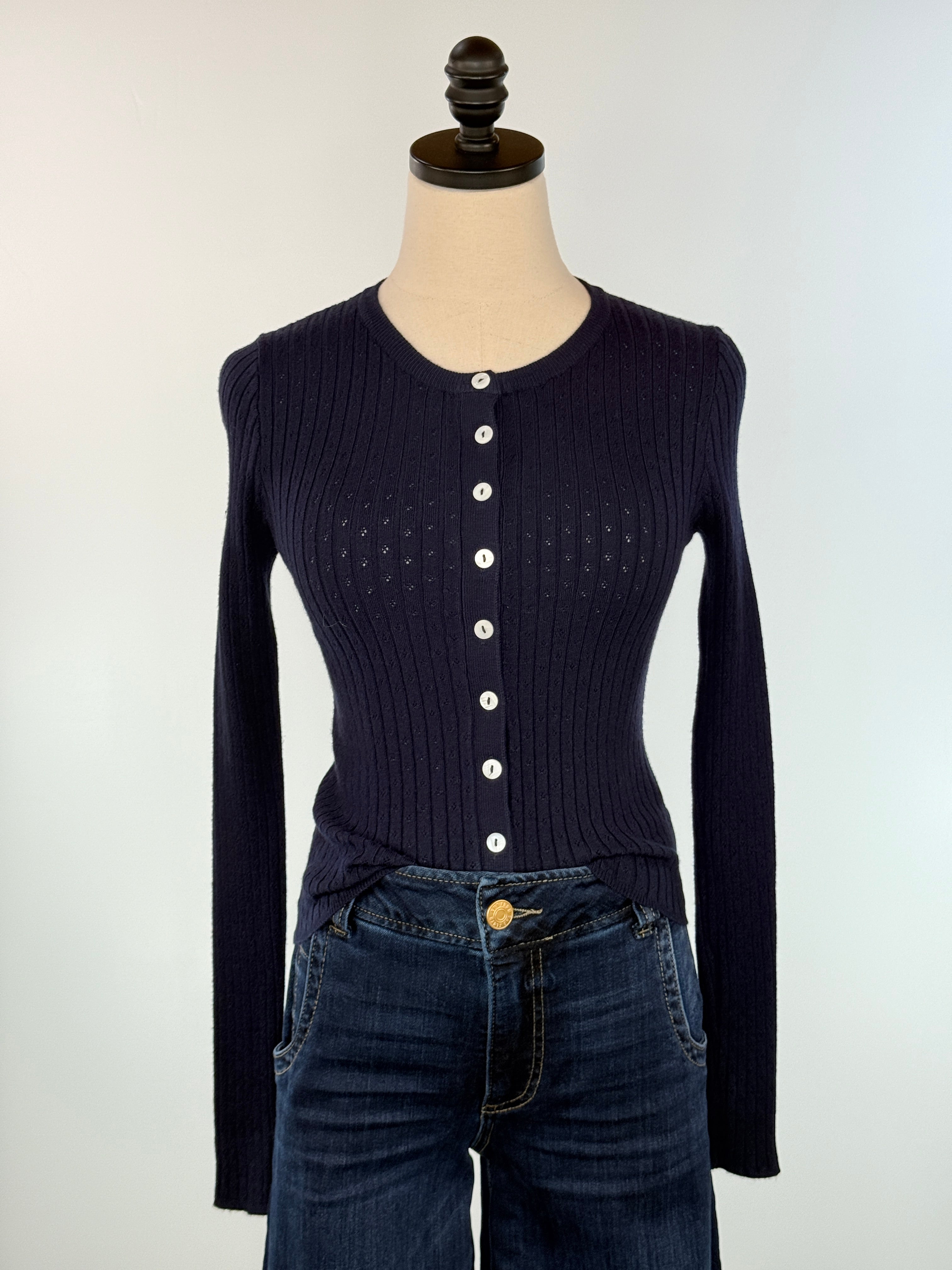 My Muse Cardigan in Navy-131 - Sweaters F/W (June - Nov)-Little Bird Boutique