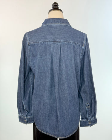 Liverpool Button Down Denim Shirt in North Shore-111 - Woven Top F/W (June- Nov)-Little Bird Boutique