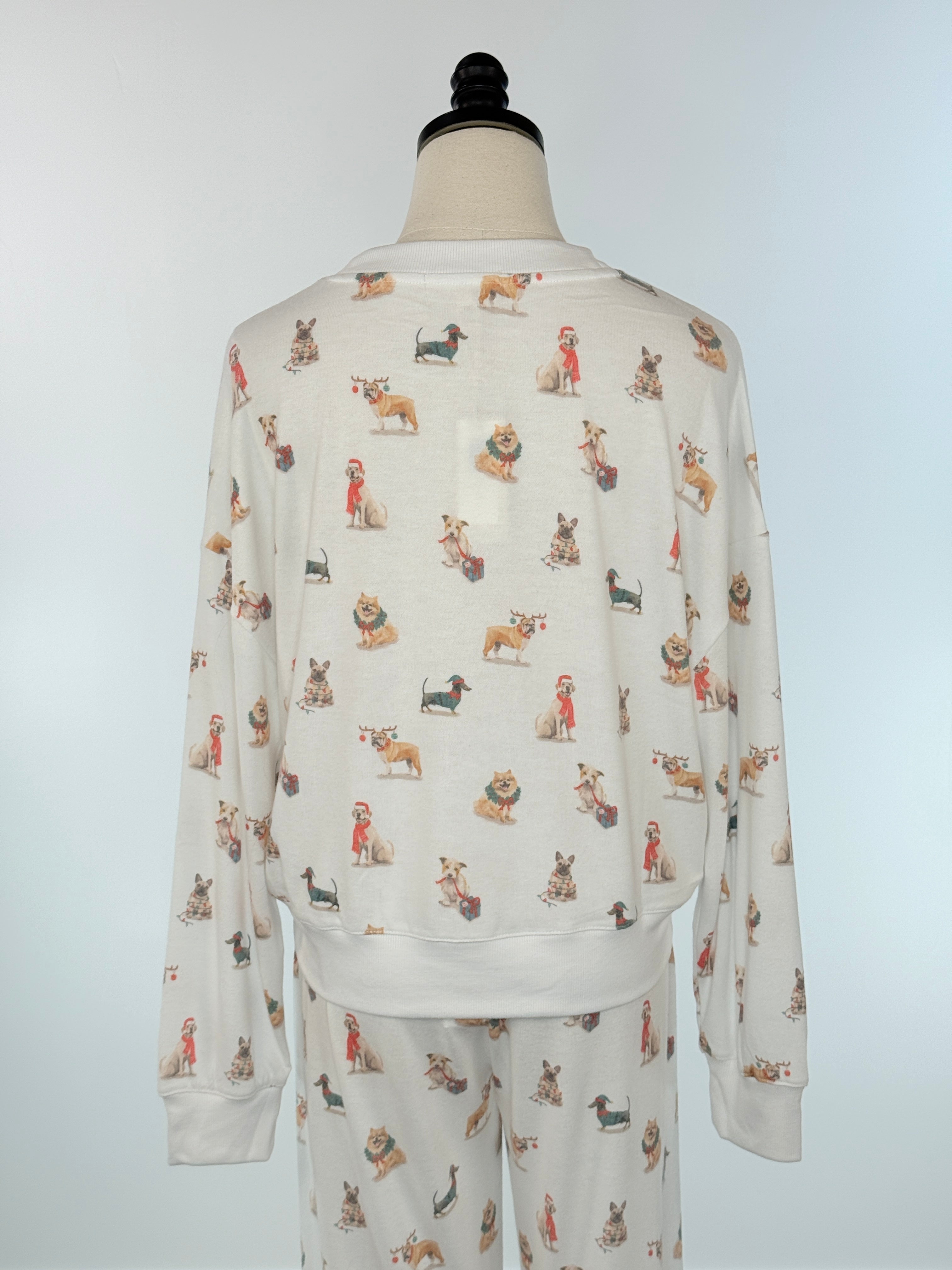 Z Supply Cozy Up Christmas Pajama Pup Top-240 Loungewear/Intimates-Little Bird Boutique