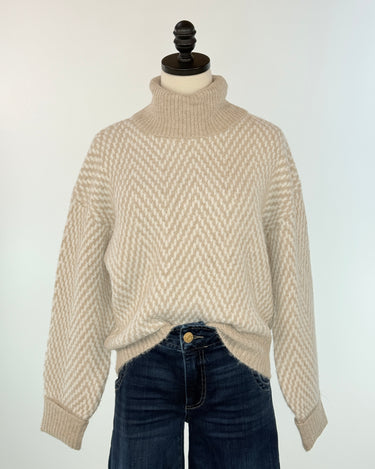 Z Supply Balkan Funnel Neck Sweater in Smoked Heather-131 - Sweaters F/W (June - Nov)-Little Bird Boutique
