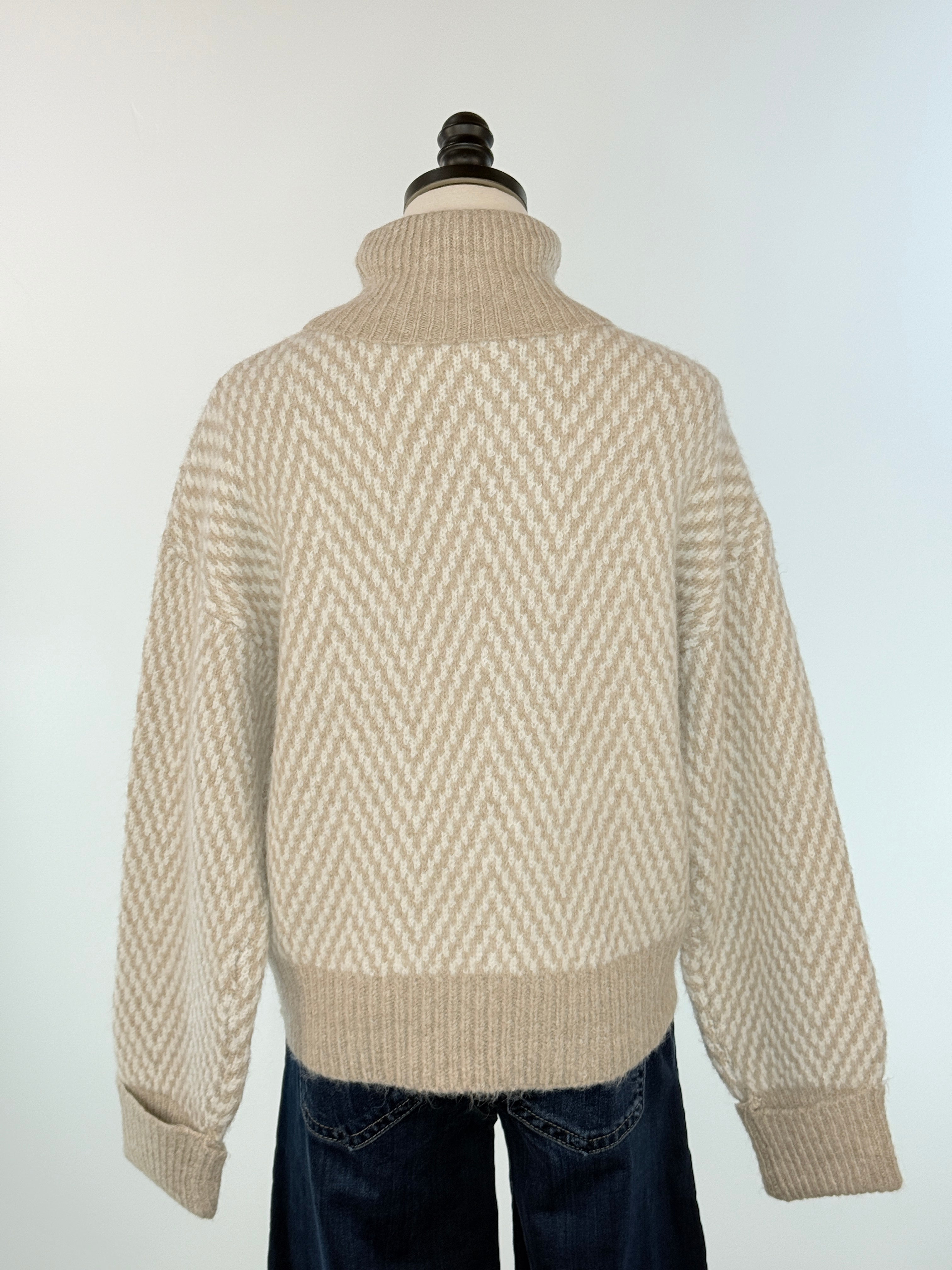 Z Supply Balkan Funnel Neck Sweater in Smoked Heather-131 - Sweaters F/W (June - Nov)-Little Bird Boutique