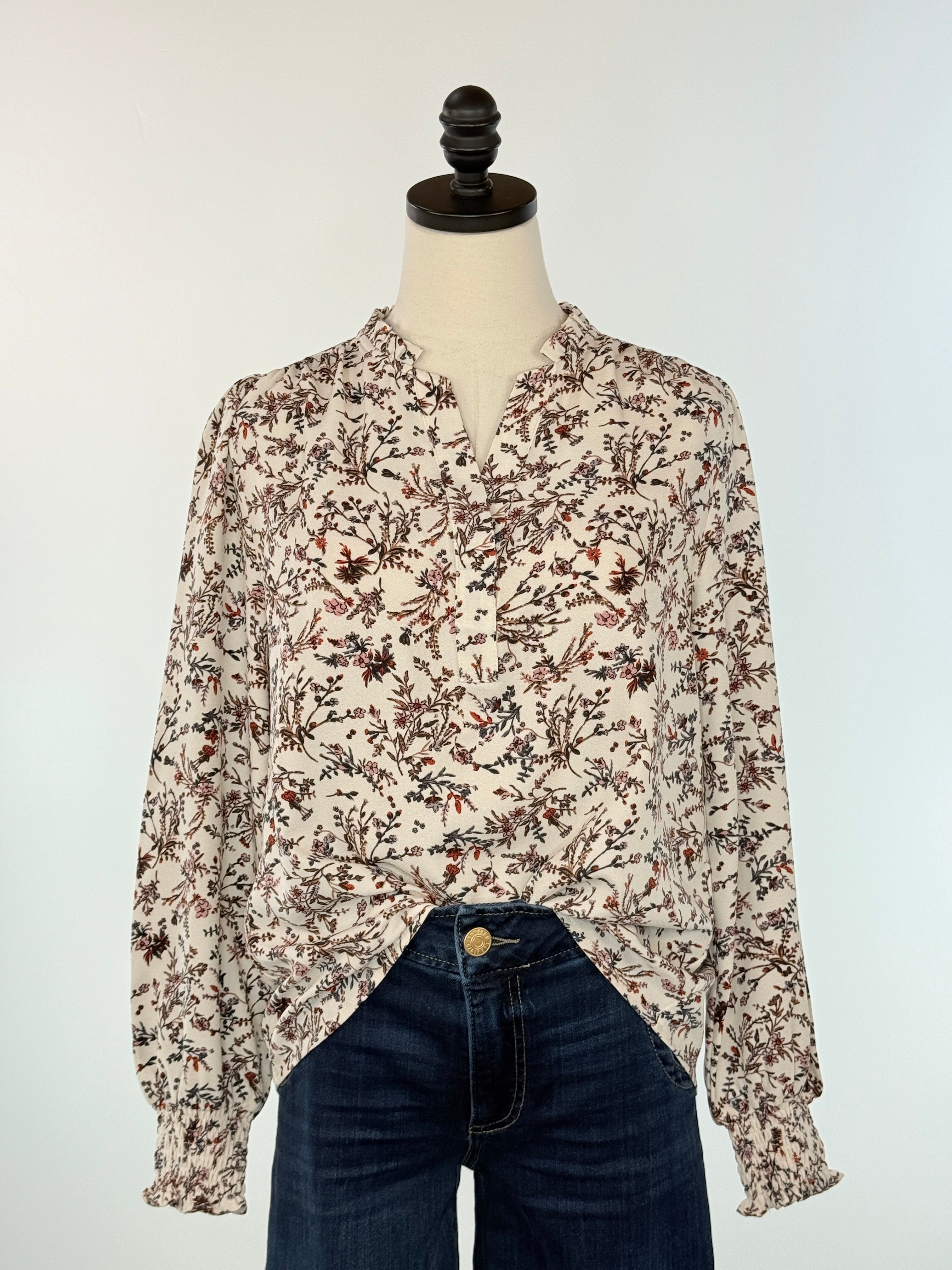 Wildflower Whispers Blouse-111 - Woven Top F/W (June- Nov)-Little Bird Boutique