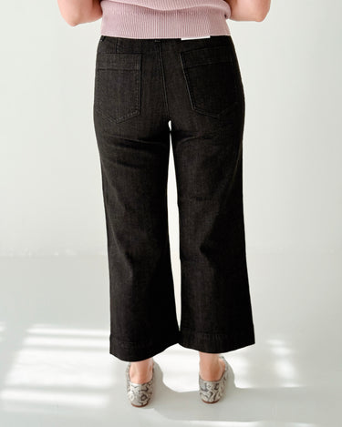 Sanctuary The Marine Black Denim Trouser in After Hours-220 Pants-Little Bird Boutique